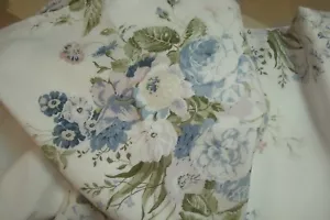 NWT 2 pc CABBAGES & ROSES Constance Curtains Panels Drapes Multi blue 50" x 84" - Picture 1 of 7