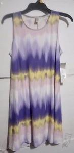 Just Be Women  Multicolored Sleeveless  Dress  Size Medium Purple New - Picture 1 of 5