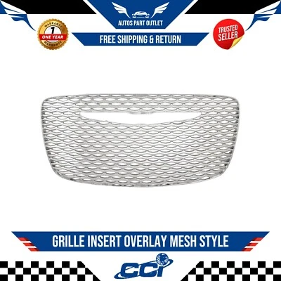 Новая решетка вставная накладная сетка стиль, хром, пластик для 2015-2023 Chrysler 300 - Изображение 1 из 2