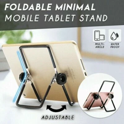 Adjustable Foldable Metal Phone Tablet iPad Stand Desktop Holder Mount Support - Image 1 of 4