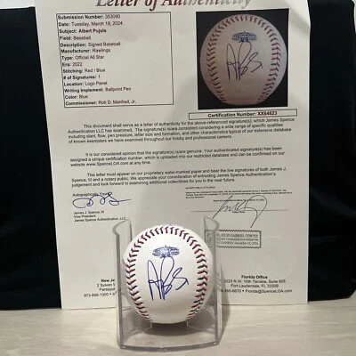 Albert Pujols  Signed MLB 2022 All Star Baseball w/ JSA COA HIs Last ASGame - Image 1 of 4