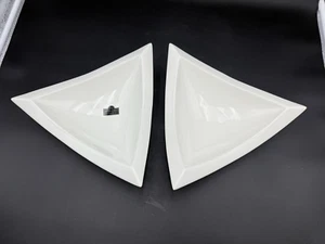Set of 2 ~ 10 Strawberry St~ 12” Triangle White Serving Centerpiece Bowls NEW! - Picture 1 of 7