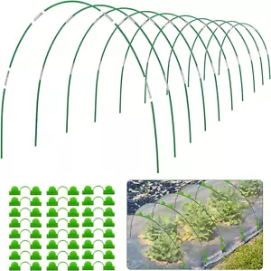 Garden Hoops 7Ft Grow Tunnel, 30Pcs Greenhouse Support Hoops Rust-Free Frame for - Picture 1 of 12