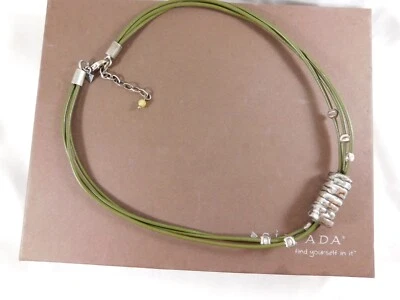 Collar Colgante SILPADA N1481 Plata Esterlina Cuero Verde Electroforma Foto 1 de 4