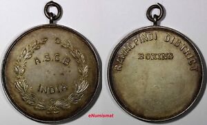 BRITISH INDIA Silver Medal 1923, A.S.C.B. (Army Sports Control Board) XF (791)