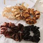 Handmade-Large Silk Satin Hair Scrunchies-Elastic Hair-Bobbles Girls Gifts Q4N7
