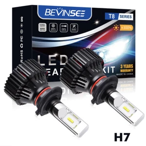 60W Fit Yamaha XP500 TMAX 2009 2010 2011 H7 LED Headlights High Beam 6000K Bulbs - Picture 1 of 12