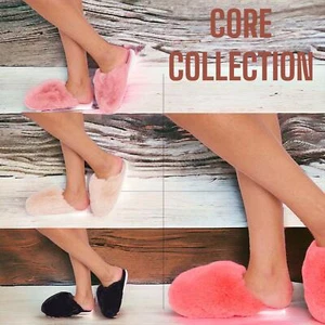 Zapatillas planas cómodas de espuma viscoelástica con punta cerrada pantuflas mullidas de piel sintética para mujer - Imagen 1 de 21