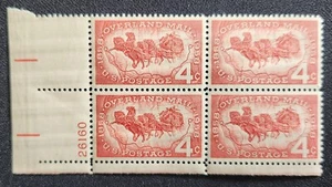 US Scott 1120 - Overland Mail - MNH - 1958 Issue - Plate Block of 4 - Picture 1 of 1