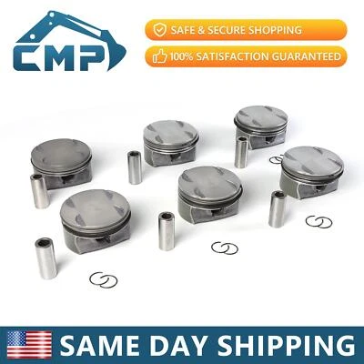 Juego de 6 pistones y anillos 92,9 mm para Mercedes-Benz CLK350 C350 E350 GLK350 M272 3,5 L Foto 1 de 4