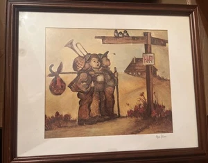 Hummel “Traveling Trio” Framed And Matted Wall Art Signed Ltd Ed - Picture 1 of 5