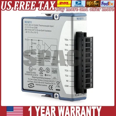 US Free TAX NEW NI NI-9211 NI9211 C Series Temperature Input. - Image 1 of 4