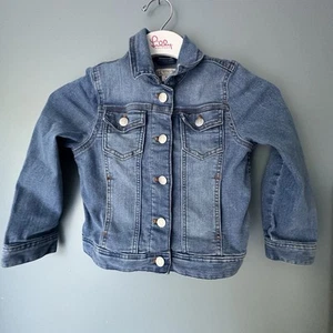 Crewcuts J Crew Jean Jacket Girls Blue Stretch Denim Casual Everyday Size 6/7 - Picture 1 of 5
