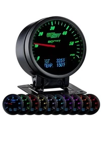 GlowShift 3in1 Diesel Combo Gauge - 60psi TURBO BOOST PYROMETER TRANS TEMP - Picture 1 of 9