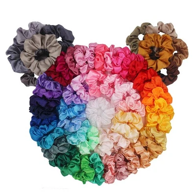Hair Scrunchies Satin Silk Scrunchies Silky Curly Hair Accessories for Women ... - Image 1 of 4