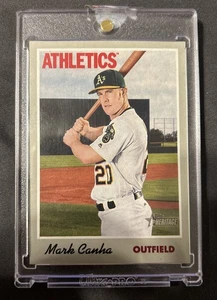 2019 Topps Heritage Mark Canha 1/1 Topps Vault Blank Back Proof A’s - Bild 1 von 3