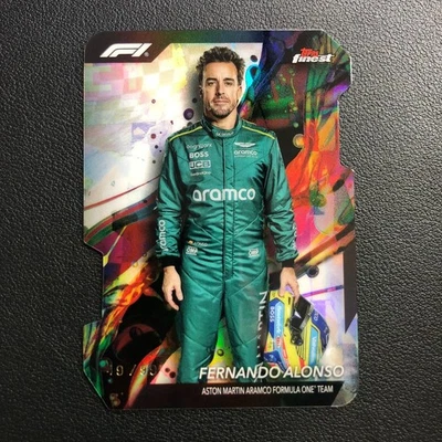 2024 Topps Finest Formula 1 F1 Fernando Alonso Die-Cut Refractor /99 saiwc2 - Image 1 of 4