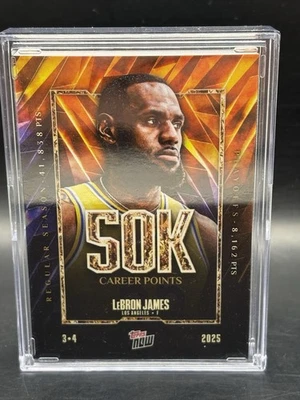 [20] LEBRON JAMES 2024-25 TOPPS NOW 50K CAREER POINTS LAKERS #12 - Image 1 of 4