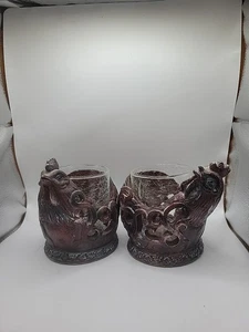 2 Rooster Candle Holders - Picture 1 of 4