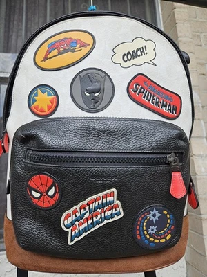 COACH LIMITED EDITION MARVEL WEST BACKPACK WITH PATCHES - Image 1 of 4