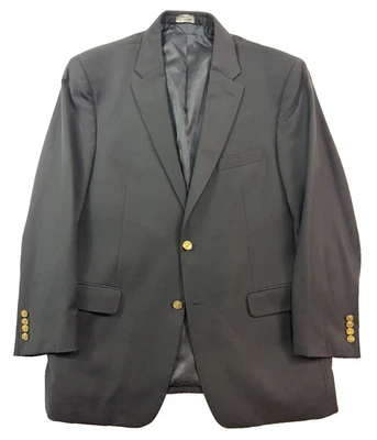 Jos A Bank 43S navy blue gold buttons blazer jacket sport suit coat signature - Image 1 of 4