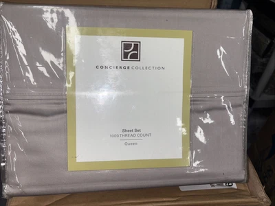 Juego de sábanas QUEEN 6 piezas colección Concierge PLATA 1000 HILOS NUEVO Foto 1 de 4