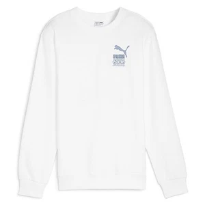 PUMA Classics Brand Love Crew Neck Sweatshirt Youth Boys White 62441902 - Picture 1 of 2