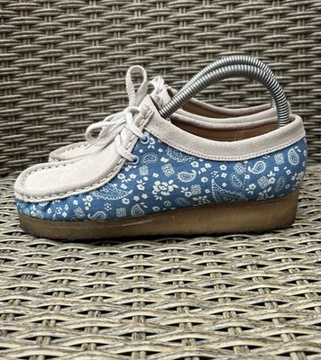 Clarks Wallabee Paisley Print Suede Moccasin Flats Women’s UK 4.5 US 7 - Image 1 of 4