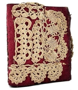 Handmade Crocheted Lace Sample Book Early 19th Century ? - Picture 1 of 6