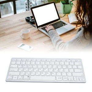 BT Keyboard Bilingual Super Slim Scissor Switch Wireless Keyboard For PC Lap Kit - Picture 1 of 21