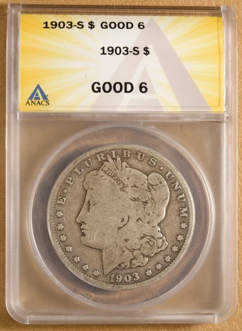 1903 S Morgan Silver Dollar ANACS G6 Cover