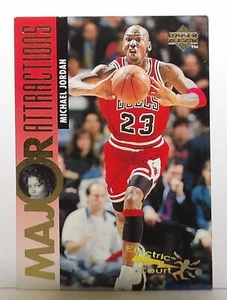 1995-96 Upper Deck Major Attractions Electric Court Michael Jordan Queen Latifah - Bild 1 von 3