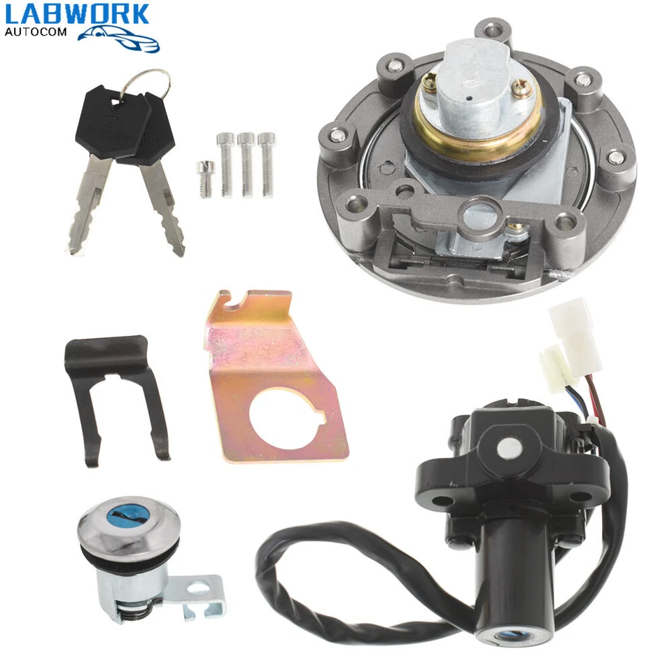 For Yamaha YZF R1 YZF R6 2004-2015 Ignition Switch Seat Lock Fuel Gas Cap Set - Image 1 of 4