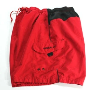 Speedo HERREN Taille (30" bis 34") rot & schwarz Badehose BOARDSHORTS, MESH GEFÜTTERT - Bild 1 von 6