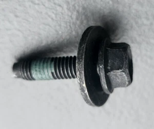 (10 Pcs) M6-1.0 x 25mm HEXAGON FLANGE SEMS BOLT DOG PT W/PATCH ZN/AL/BLK - Picture 1 of 3