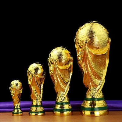 Qatar 2022 Football World Cup Hercules Cup Trophy Model Solid Resin Replica - image 1 of 4