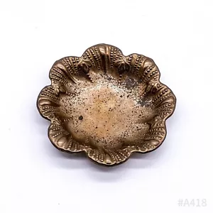 Art Nouveau Brass Ascher, Cigar Ashtray, Ashtray, Bowl 12x2cm - Picture 1 of 6