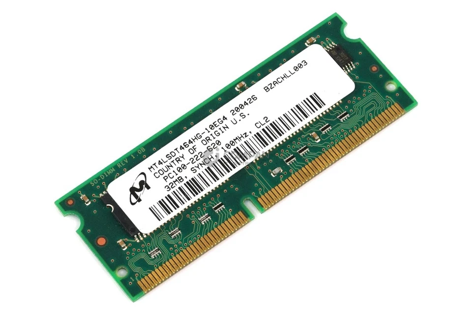 MT4LSDT464HG-10EG4 MICRON MEMORY 32MB PC100 CL2 DDR - Image 1 of 4
