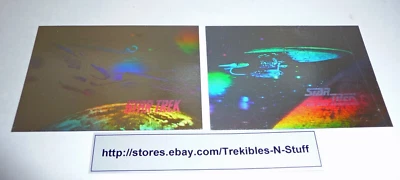Star Trek 25th Anniversary Hologram Set H1 & H2 Enterprise Impel Marketing 1991 - Image 1 of 4