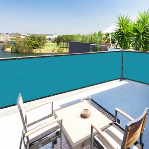 Houssity 3 FT  Turquoise Chain Link Fence Privacy Screen Balcony Deck Railing - Picture 1 of 7