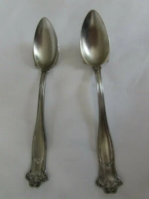 Antiguo Bradford Aka Independence Pattern plateado H&T MFG (2) dos cucharas Foto 1 de 4
