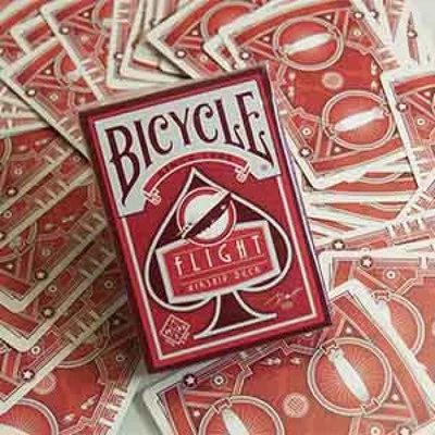 FLIGHT BICYCLE RED DECK OF PLAYING CARDS BY USPCC POKER AVIATION MAGIC TRICKS - image 1 of 4