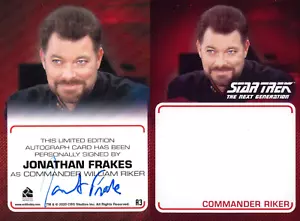 Handsignierte Autogrammkarte (Trading Card) von Jonathan Frakes - STAR TREK - Picture 1 of 1