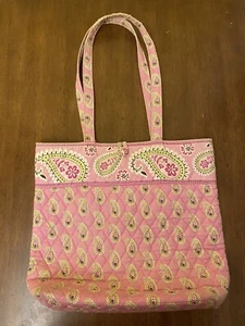 Vera Bradley Bermuda Pink Paisley Tote Bag - Medium Size 2005 Retired - Picture 1 of 10