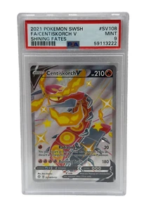 2021 Pokémon Shining Fates Shiny Centiskorch V Full Art SV108/SV122 PSA 9 MINT - Picture 1 of 4