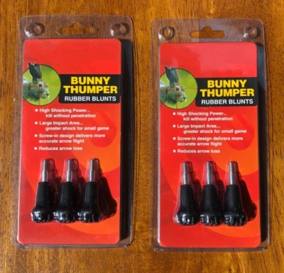 2 pack of Bunny Thumper Bludgeon Small Game Arrow Head Screw-In-125 Grain - Image 1 of 2