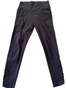 All In Motion Solid Black Knit Leggings - Youth Girl's XL (14/16) - Picture 1 of 6
