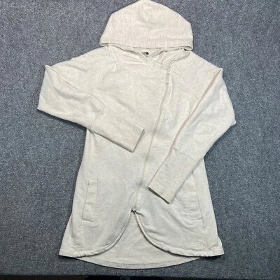Chaqueta para mujer The North Face mediana beige asimétrica larga bolsillos para manos con capucha Foto 1 de 4
