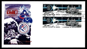 USA, SCOTT # 1434-1435, FLEETWOOD FDC COVER OF 1971 DECADE OF ACIEVEMENT, SPACE - Picture 1 of 1