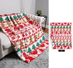 ComfyLuxe Christmas Themed Pattern Throw Blanket - Picture 1 of 7